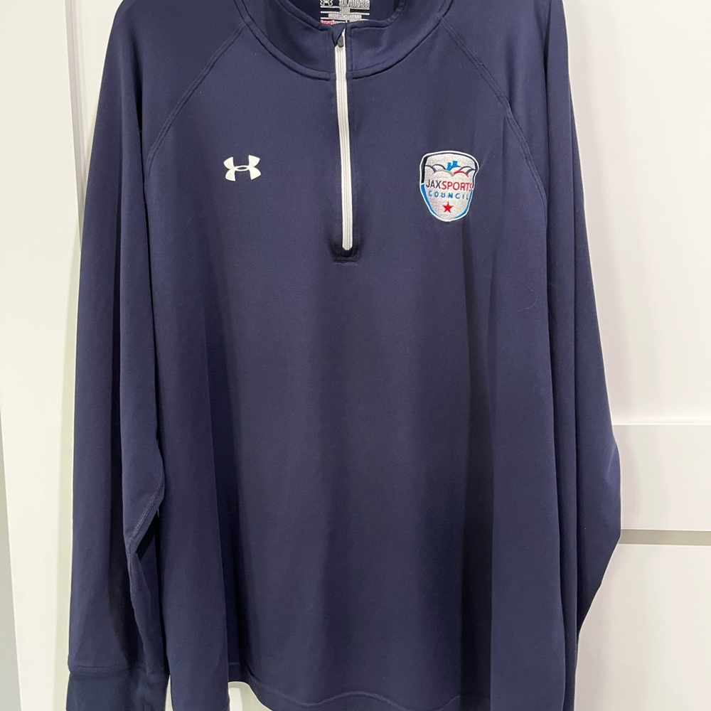 Under Armour Men's Navy quarter zip 3XL loose, heatgear